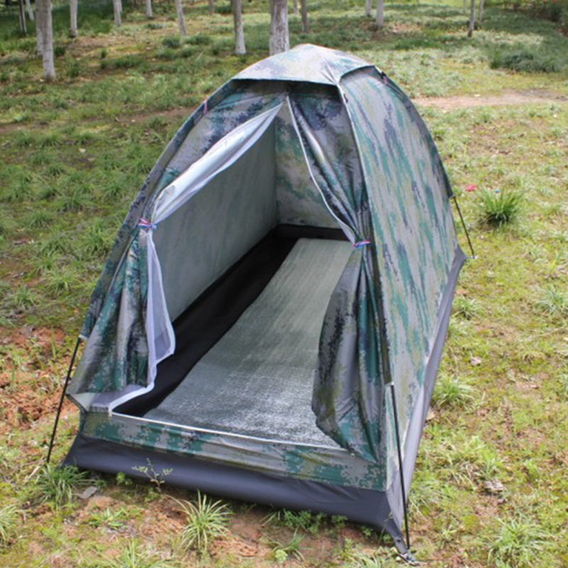 Cheap Goat Tents Outdoor Camouflage Tent Beach Tent Camping Tent for 1 Person Single Layer Polyester Fabric Waterproof Tents Carry Bag Tents 